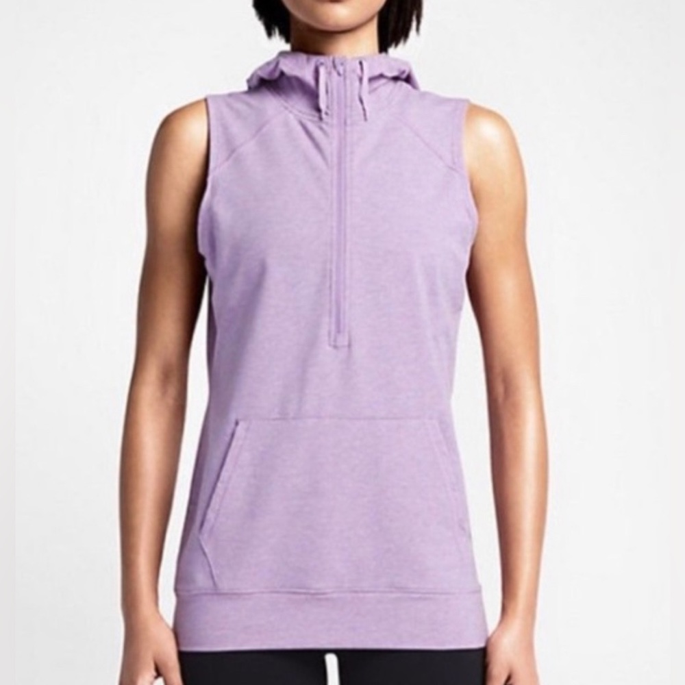 Purple Sleveless Hoodie